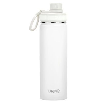 The thermos bottle is constructed with a rust-resistant food-grade stainless steel body, a material lauded for its durability. The powder coating paint treatment makes the bottle virtually indestructible, and scratch-resistant and restricts temperature transfer. Drinco Color: Artic White | Drinco Sport 24 oz Stainless Steel Water Bottle 10.0 H in grayStainless Steel in Artic White | 24oz | Wayfair Volleyball Water Bottles, School Reference, Cheap Water Bottles, White Water Bottle, Neutral Jewelry, Gift Wishlist, Trendy Water Bottles, Gold Phone, Metal Water Bottle