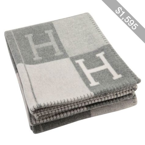 Preowned Hermes Avalon Merino Wool Cashmere Throw Blanket Ecru Light Gray Hermes Blanket, Cashmere Throw Blanket, Ocean Front Homes, Hermes Style, Cashmere Throw, Woman Cave, Gray Blanket, Barbie Dream House, New Living Room