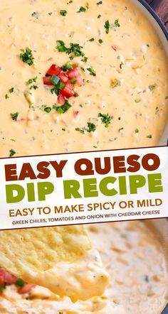 Mexican Cheese Dip, Velveeta Queso, Mexican Appetizer, Cheese Dip Mexican, Queso Dip Recipe, The Chunky Chef, Chunky Chef, Tortilla Chip, Queso Dip Recipes