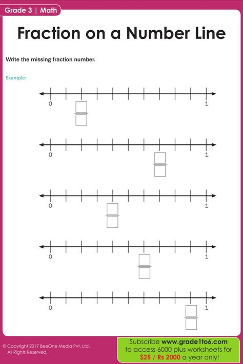 #math #maths #mathworksheets #worksheets Fraction Number Line, Number Line Worksheet, Fractions On A Number Line, 3rd Grade Fractions, Line Math, Worksheets For Grade 3, 3rd Grade Math Worksheets, Comparing Fractions, Fractions Worksheets