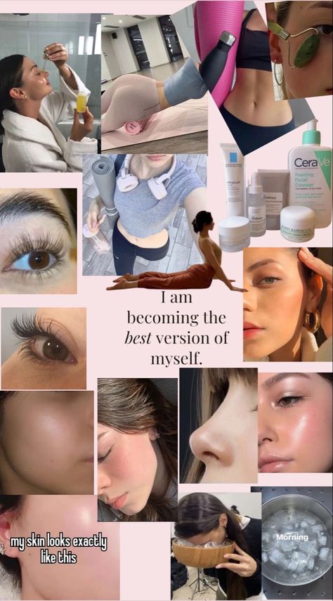 Vision Board For Beauty, Manifestation Physical Appearance, Physical Appearance Vision Board, Good Skin Manifestation, Appearance Vision Board, Vision Board Appearance, Body Manifestation Board, I Am Beautiful Vision Board, Manifest Physical Appearance