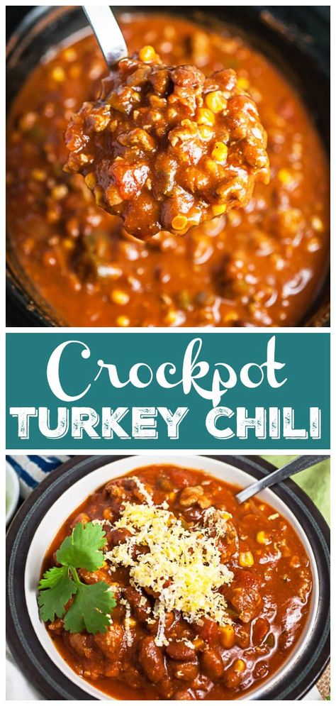 Low Carb Turkey Chili Crock Pot, Crockpot Turkey Chili Recipe Easy, Easy Healthy Chili Crockpot, Chili Recipe Crockpot Turkey, Slow Cooker Chili Turkey, Ground Chicken Chili Crockpot, Healthy Turkey Chili Crockpot, Ground Turkey Chili Crockpot, Turkey Crockpot Chili