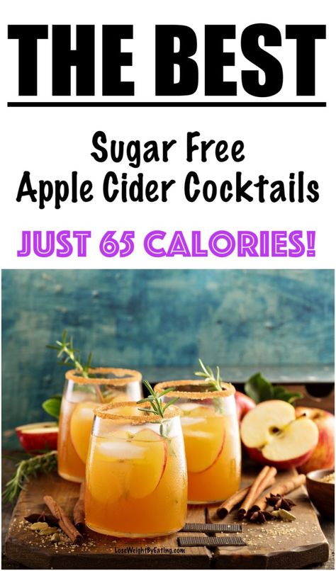 Spiced Rum Apple Cider Cocktail {SUGAR FREE} - Lose Weight By Eating Sugar Free Cocktails Alcohol, Low Cal Alcoholic Drinks Easy, Low Sugar Thanksgiving Cocktails, Zero Sugar Alcoholic Drinks, Low Calorie Drinks Alcohol, Spiced Rum Apple Cider, Low Sugar Cocktails, Rum Apple Cider, Keto Apple Cider