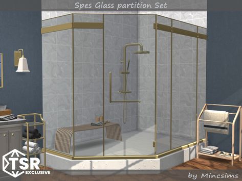 The Sims Resource - Spes Glass Partition Set Sims4 Shower Cc, Sims 4 Walk In Shower Cc, Sims 4 Dining Room Cc Patreon, Sims 4 Sauna, Sims 4 Showers, Sims 4 Mirror Cc, Sims 4 Shower Cc, Sims 4 Curtains Cc, Sims Kitchen