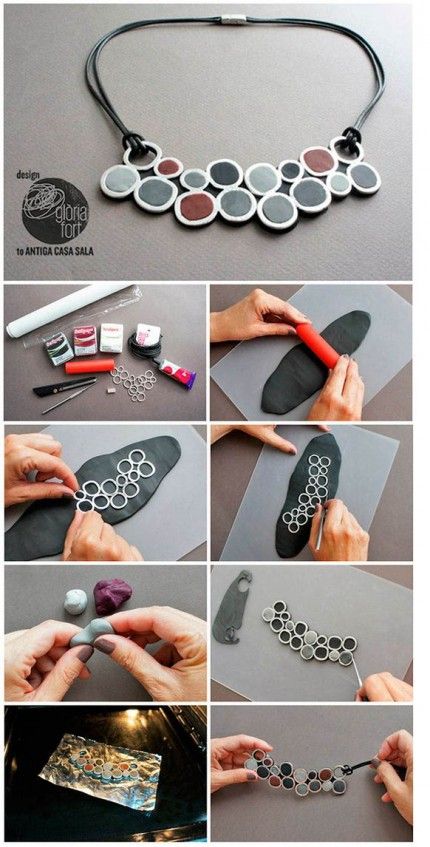 Necklace Tutorial, Polymer Jewelry, Polymer Clay Necklace, Clay Jewelry Diy, Clay Necklace, Polymer Clay Projects, Polymer Clay Tutorial, Polymer Clay Creations, A Necklace