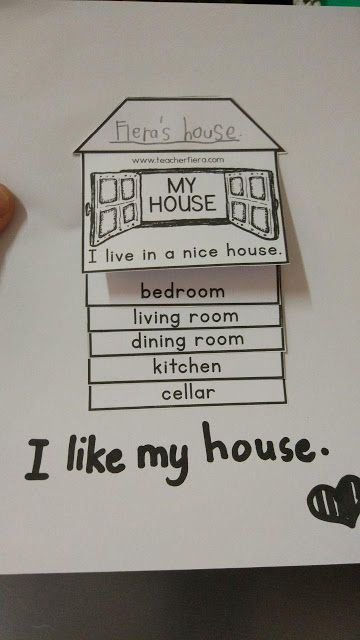 teacherfiera.com: MY HOUSE FLIP BOOK TEMPLATE (YEAR 2 UNIT 6) Flip Book Template, Esl Activities, English Worksheets For Kids, Kids English, English Classroom, English Lessons For Kids, English Activities, Esl Teaching, Teaching Aids