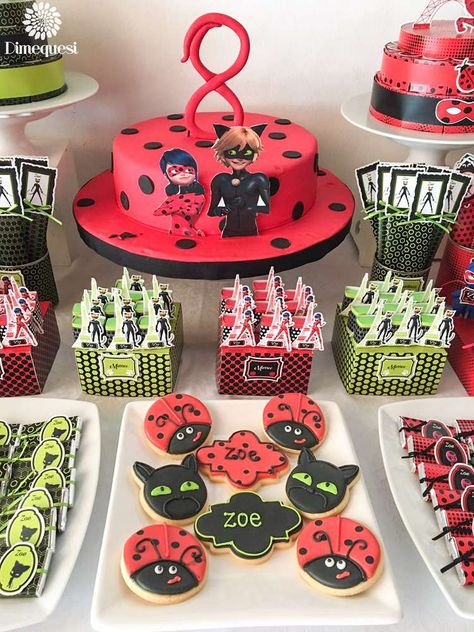 Miraculous Birthday Party, Miraculous Birthday, Bug Birthday Cakes, Ladybug Party Decorations, Miraculous Ladybug Party, Ladybug Cakes, Ladybug Cake, Ladybug Birthday Party, Ladybug Theme