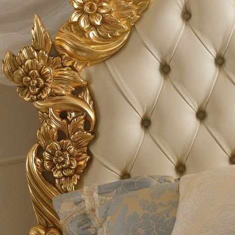 Golden Bed, Golden Furniture, French Style Bed, Dressing Design, Guest Room Bed, Royal Furniture, Luxury Bedroom Design, Style Bed, Designer Bedding Sets