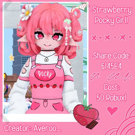 Robloxian Highschool, Roblox Avatar Ideas, Strawberry Outfit, New Avatar, Romantic Questions, Questions To Ask Your Boyfriend, Strawberry Hair, High School Outfits, Up Theme