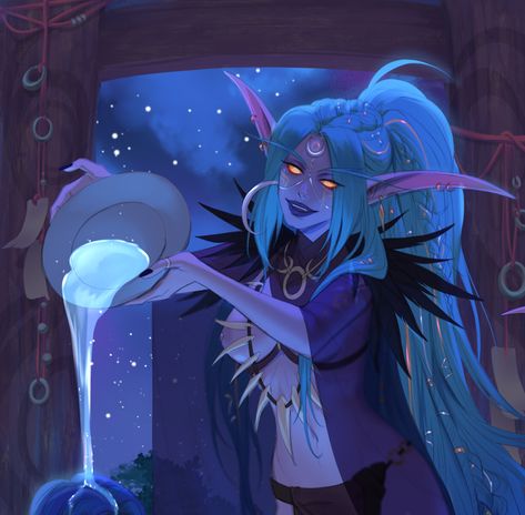 Wow Elf, Night Elves, Moon Elf, Elf Art, Warcraft Art, Night Elf, My Community, The Blessing, World Of Fantasy