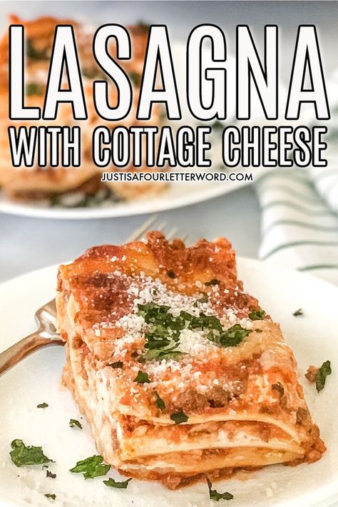 Lasange Recipe, Cottage Cheese Lasagna Recipe, Cheese Lasagna Recipe, Lasagna With Cottage Cheese, Cottage Cheese Recipe, Homemade Lasagna Recipes, Italian Dinners, Lasagna Recipe With Ricotta, Classic Lasagna Recipe