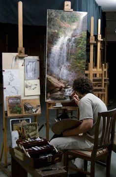 Shane Wolf, Studio Workspace, Painters Studio, Art Studio Space, Art Studio Organization, Wolf Painting, Art Studio Design, Grand Central, Artist Aesthetic