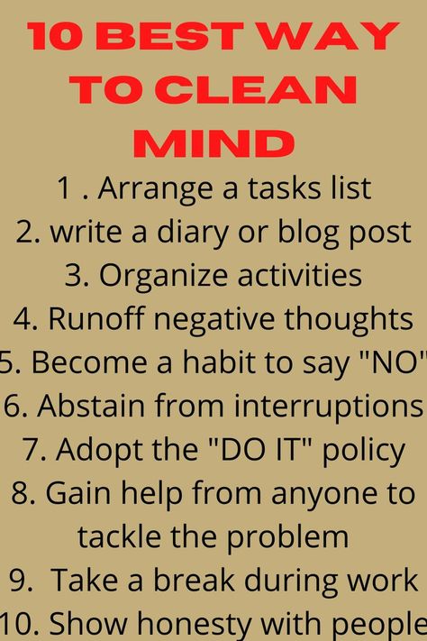 10 best ways to clean your mind- SCIENCE FLARE Things To Do To Clear Your Mind, How To Clear Your Mind, Organize Life, Study Topics, Mental Clutter, Bible Study Topics, Fashion Kpop, Writing Therapy, Get My Life Together