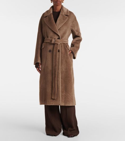 Eugenio alpaca and wool coat in beige - S Max Mara | Mytheresa Max Mara Coat Street Style, Max Mara Alpaca Coat, Fur Coat Street Style, Beige Wool Coat, Name Dark, Max Mara Coat, Alpaca Coat, Coat Street Style, Alpaca Wool