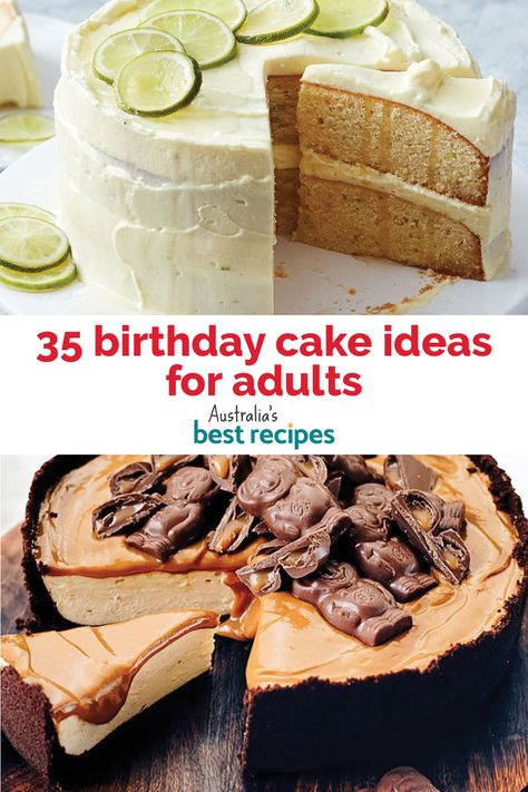 Adults love homemade birthday cakes too! From a fun gin and tonic cake to a simple and easy never-fail chocolate number, you’ll find loads of cool ideas for a unique birthday cake right here. Unique Easy Birthday Cake Ideas, Fun Cake Ideas For Adults, Adult Cakes For Women Birthdays, Birthday Cake Ideas For Adults Women Simple, Moist Birthday Cake, Easy Impressive Birthday Cake, Adult Woman Birthday Cake, Birthday Cake For Adults, Fun Birthday Cakes For Women