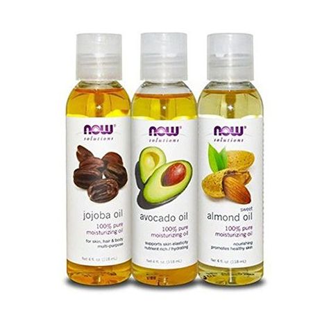 Now Foods Variety Moisturizing Oils Sampler: Sweet Almond, Avocado, and Jojoba Oils - 4oz. Bottles each Almond Oil Benefits, Beauty Diy Skincare, Diluting Essential Oils, Homemade Shampoo, Baking Soda Shampoo, Hair Solutions, Oil Moisturizer, Now Foods, Carrier Oils