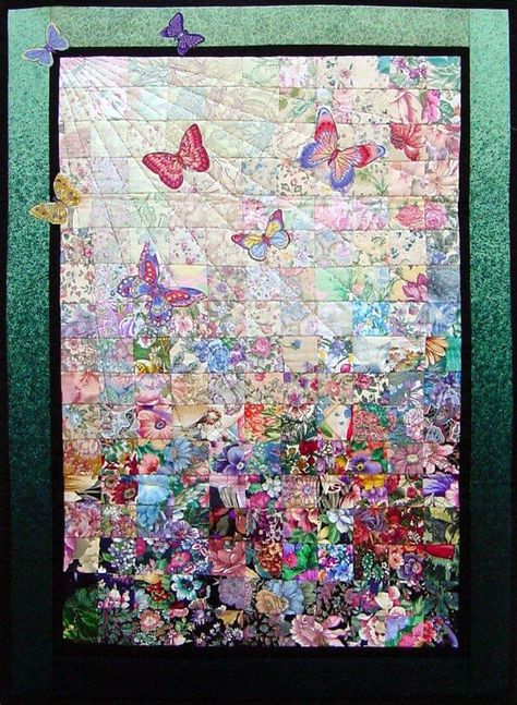 Watercolor Quilts, Butterfly Quilt Pattern, Colchas Quilting, Watercolor Quilt, Watercolor Butterflies, Sewing Machine Quilting, Butterfly Quilt, Applique Quilt Patterns, Landscape Quilts