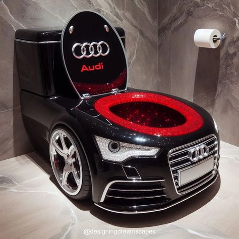 Audi-Inspired Toilet: Luxury and Innovation Combined Unusual Toilets, Toilet Inspiration, Cool Toilets, Thomas Crapper, Unique Lipstick, Liquid Waste, Wc Design, Electricity Consumption, Bathroom Smells