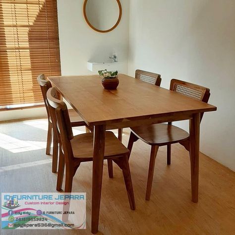 Simple Dining Table, Kursi Cafe, Kursi Bar, Kitchen Design Plans, Furniture Designs, Dining Room Design, Dining Tables, Room Makeover, Room Design