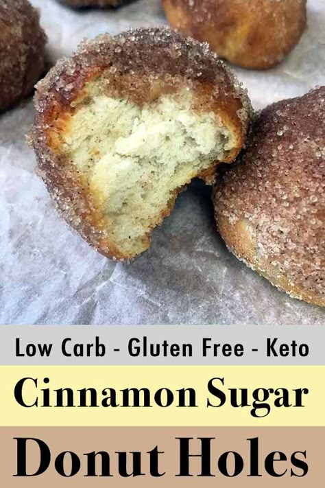 Keto Donut Holes, Cinnamon Sugar Donut Holes, Air Fryer Recipes Healthy Low Carb, Air Fryer Recipes Keto, Air Fryer Recipes Low Carb, Donut Hole Recipe, Keto Donuts, Keto Cinnamon, God 7