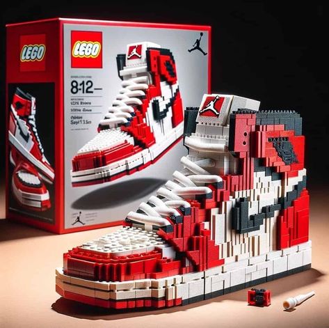 Lego Shoes Nike, Lego Jordan, Lego Sneakers, Lego Shoes, Best Lego Sets, Lego Wallpaper, Shoe Room, Construction Lego, Shoes Wallpaper