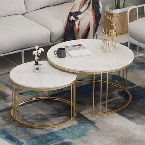 Luxury Center Table Design, Center Table Living Room Luxury, Modest Luxury, Centre Table Living Room, Coffee Table Metal Frame, Round Coffee Table Sets, Round Nesting Coffee Tables, Table Minimalist, Coffee Table Design Modern