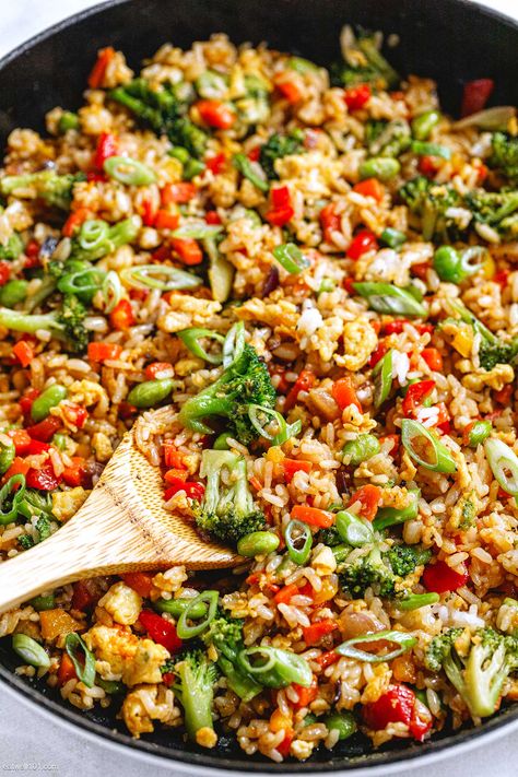 Recipes Asparagus, Healthy Rice Recipes, Veggie Fried Rice, Rice Side Dish Recipes, Rice Recipes For Dinner, Vegetable Fried Rice, Raw Recipes, Quick Healthy Dinner, Veggie Dinner