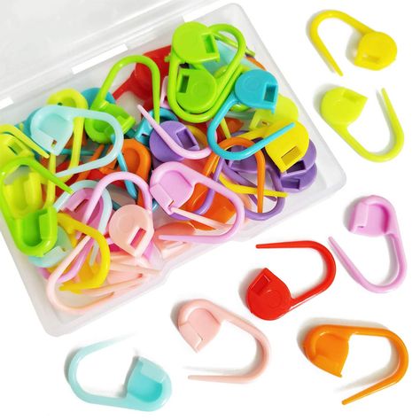 50 Pieces Colorful Knitting Markers Crochet Clips Crochet Pins Bulk Stitch Markers Locking Stitch Knitting Place Markers DIY Craft Plastic Safety Pins Weave Stitch Needle Clip Counter(10 Colors) : Amazon.ca: Home Stitch Counter, Crochet Baby Dress Free Pattern, Knitting Markers, Crochet Stitch Markers, Pin Weaving, Beautiful Dawn, Diy Marker, Crochet Fabric, Stitch Marker