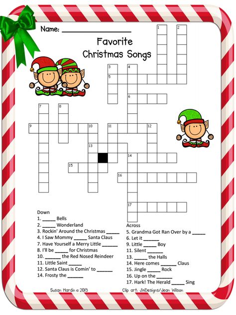 Here is another December Freebie, and this one has a  Christmas theme.  It's titled "Favorite Christmas Songs Crossword Puzzle".  This wou... Word Search 3rd Grade, Third Grade Christmas, Christmas Word Search Printable, Christmas Crossword Puzzles, Christmas Crossword, Classroom Christmas Party, Christmas Word Search, Favorite Christmas Songs, Classroom Christmas