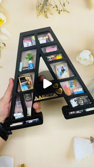 Srishti Arora on Instagram: "Initial bookshelf miniature ♥️  This one is our most recent launch and you all are loving it.  Even more than the frames ♥️   Miniature frame , handmade gifts , customised , trending gift ideas for loved ones , hands to heart , 3D frames , Initals , Name gift ideas" Customised Gift Ideas, Bookshelf Miniature, Name Gift Ideas, Heart 3d, 3d Alphabet, 3d Frames, Customised Gifts, Name Gifts, Trending Gifts