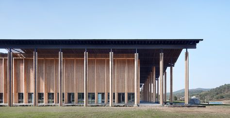 Community center architecture and design | Archdaily Vegetable Greenhouse, Rural China, Rural Development, Urban Design Plan, Timber Architecture, Wood Architecture, Conference Center, Nanjing, Salou