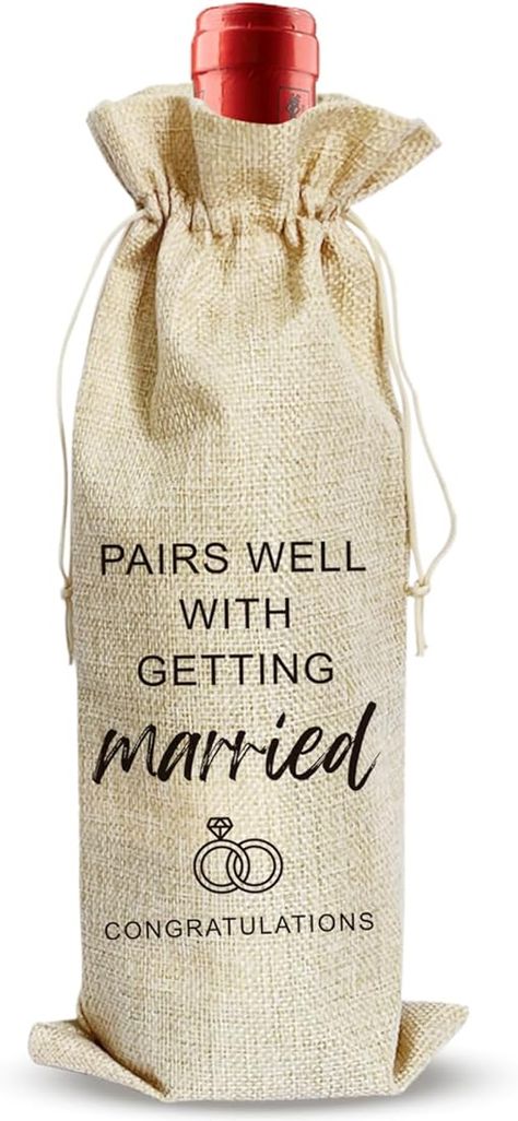 Amazon.com: Wedding Wine Bag, Engagement Gifts for Couples, Mr and Mrs Marriage Wedding Gifts, Cotton Linen Wine Gift Bag With Drawstring, Honeymoon Gifts - Getting Married: Home & Kitchen Amazon Wedding, Married Gift, Honeymoon Gifts, Gifts For Couples, Wine Gift Bag, Wedding Wine, Engagement Gifts For Couples, Wine Wedding, Wine Gift