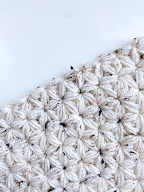 STITCHES 101: THE JASMINE STITCH Jasmine Stitch Crochet, Puff Stitch, Stitch Crochet, Crochet Cross, Pull Up, Crocheted Item, A Flower, Crochet Stitches, Knit Crochet