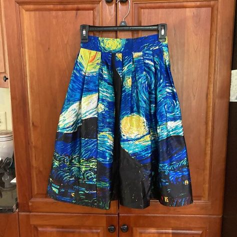 Van Gogh Starry Night a-line skirt Starry Night Van Gogh, A Line Skirt, Van Gogh, Leave A Comment, A Line Skirts, Starry Night, A Line, Dress Es, Dresses Skirts