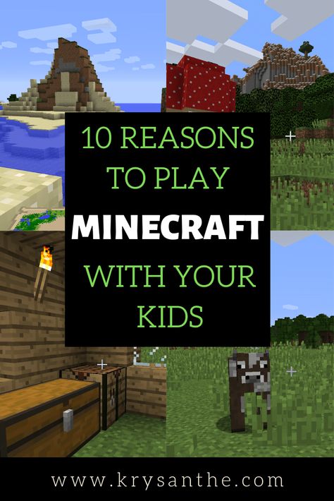 If you're kids love Minecraft, you should give it a try.  Here are 10 reasons you should be playing Minecraft with your kids.  #minecraft #gamers #videogames #PosterJeuxVideo Video Game Organization, Love Minecraft, Playing Minecraft, Play Minecraft, Minecraft Games, Space Games, Play Game Online, How To Play Minecraft, Minecraft Crafts