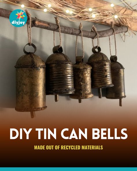 Old Tin Cans Ideas Diy Projects, Diy Aluminum Can Crafts, Old Tin Projects, Tin Can Ideas, Metal Wind Chimes, Recycled Tin Cans, Tin Can Art, Aluminum Can Crafts, Aluminum Crafts