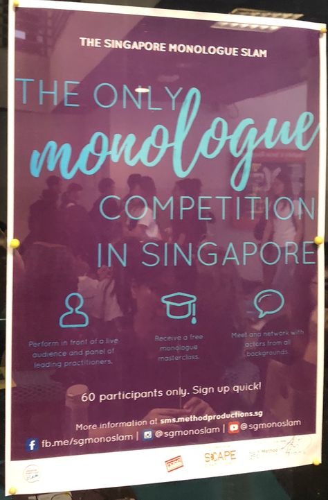 The Principle of Design used is Dominance as the title of the poster is a significantly larger size then the write-ups. Also, the word "monologue" is bolded and in a different font, drawing attention from the readers eyes first. The message is that there is a monologue competition calling out for participants to join. The message is conveyed clearly as the large emphasis on the words gives the reader an overview. I like the design as there is a theme of colours that is present in the poster. Campus Ambassador Poster, Emphasis, Principles Of Design, Writing