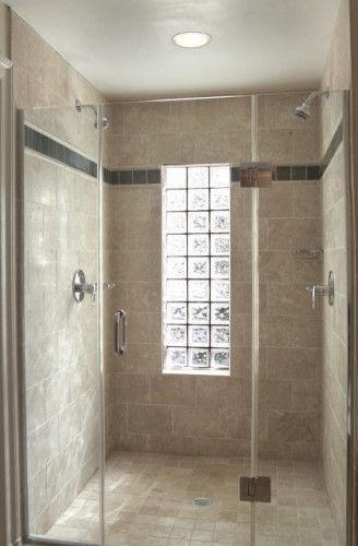 17 Best ideas about Glass Block Windows on Pinterest | Glass blocks wall, Clerestory windows and Glass block shower Bathroom Windows In Shower, Glass Block Shower, Glass Blocks Wall, Glass Block Windows, Window In Shower, Eclectic Bathroom, Bad Inspiration, Bathroom Windows, Glass Block