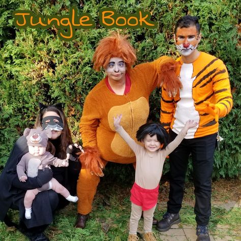 Mowgli Jungle Book Costume, Jungle Book Costumes Diy, Jungle Book Costumes, Jungle Book Party, Jungle Book Characters, Book Character Costumes, Wolf Costume, Book Dress, Disney Halloween Costumes