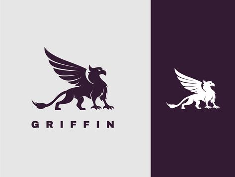 Griffin Logo by Usman Griffin Logo, Logo Minimal, Game Logo, Logo Ideas, Game Design, Creative Professional, Global Community, Origami, Logo Design