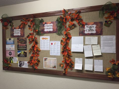 Bulletin Design, Church Bulletin Designs, Fall Bulletin Board, Fall Bulletin Boards, Church Bulletin Boards, Church Bulletin, Church Events, Different Seasons, Bulletin Boards