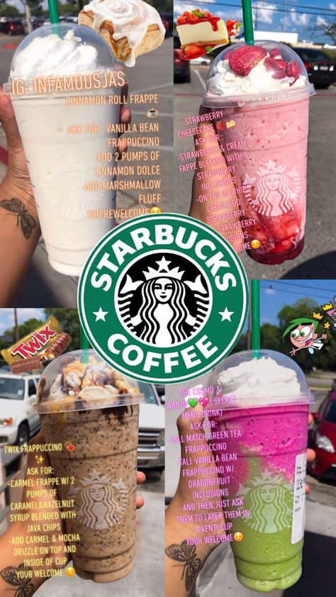 Frappuccino Order Starbucks, Best Custom Starbucks Drinks, Summer Drink Starbucks, Starbucks Drinks And How To Order Them, Things To Get From Starbucks, Outer Banks Starbucks Drink, Starbuck Drink Orders, Starbucks Drinks Pina Colada, Apple Pie Starbucks Drink