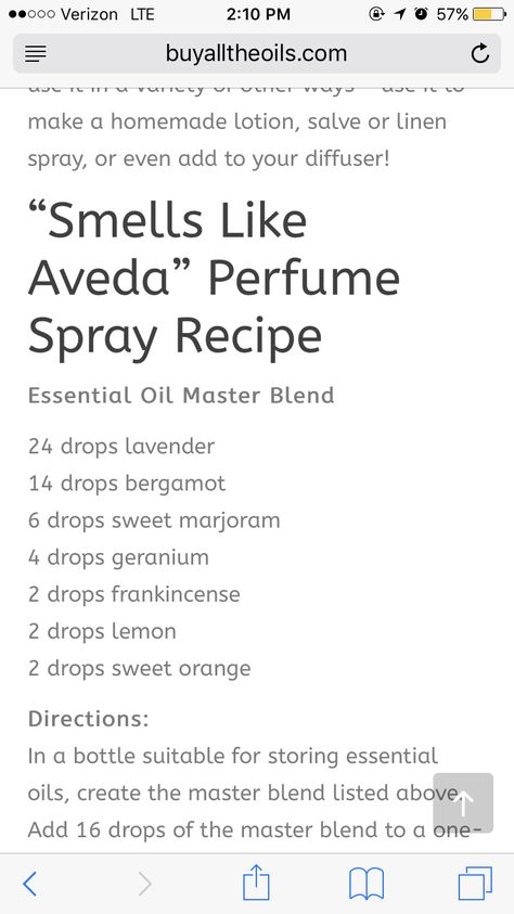 Refresh Essential Oil Blend, Aveda Brilliant Scent Recipe, Diy Hotel Scent, Aveda Perfume, Aveda Essential Oil Recipe, Essential Oil Perfumes Recipes, Essential Oil Combinations, Essential Oil Diffuser Blends Recipes, Perfume Recipes