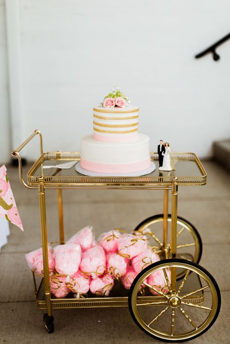 Gold Bar Cart Target, Gold Bar Cart Styling, White And Gold Wedding Cake, Brass Bar Cart, Diy Bar Cart, Gold Bar Cart, Photography Cake, Fresh Flower Cake, Pink And Gold Wedding