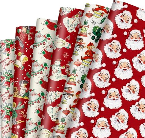 Amazon.com: JarThenaAMCS 12 Sheet Christmas Wrapping Paper -Not Roll- Red Santa Snowman Gift Wrap Paper Folded Flat Seasonal Art Paper for Winter Xmas Birthday Baby Shower DIY Crafts, 19.7 x 27.6 Inch : Health & Household Holiday Elements, Shower Diy, Snowman Gifts, Gift Wrap Paper, Seasons Art, Santa Gifts, Jingle Bell, Baby Shower Diy, Red Vintage