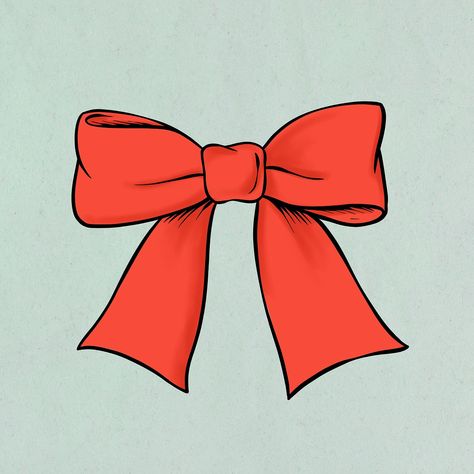 Hand drawn red bow design element | free image by rawpixel.com / Noon Christmas Bow Drawing, Bow Illustration, Sticker Frame, Lantern Drawing, Xmas Drawing, Bow Drawing, Bow Vector, Gem Art, Hand Images