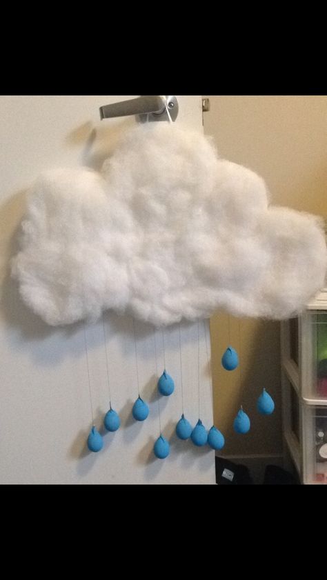 Cloud Kindergarten Decoration, Clouds For Classroom Decor, Cloud Theme Bulletin Board, Sky Theme Classroom Decorations, Diy Clouds Decorations, Cloud Project, Ideas Decoracion Salon, Easter Egg Decorations, Kindergarten Decorations