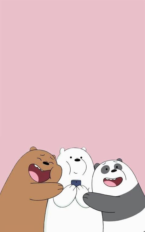 Cartoon Bears, We Bare Bears, Bare Bears, Pink Wallpaper, Bears, Pink, Pins