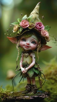 Simple Cute Hairstyles, Fairy Art Dolls, Pixies Fairies, Elves And Fairies, Hairstyles For Girls, Fairy Pictures, Fairy Artwork, Cute Fantasy Creatures, Baby Fairy