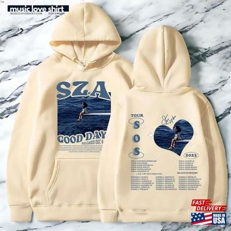 Singer Sza Good Days Sos Tour Printed Hoodie Merchandise Concert Gift Streetwear Unisex Fan Classic Check more at https://musicloveshirt.com/product/singer-sza-good-days-sos-tour-printed-hoodie-merchandise-concert-gift-streetwear-unisex-fan-classic/ Sza Hoodie, Sza Merch, Concert Gift, Merchandise Ideas, Concert Merch, Day Wishes, Song Quotes, Hoodie Print, Cute Outfits